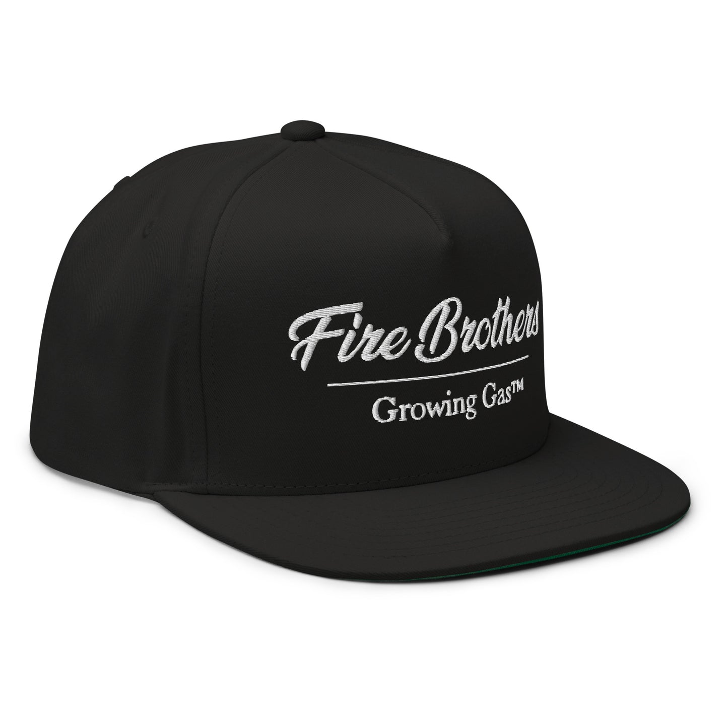 Black Flat Bill Cap - Fire Brothers
