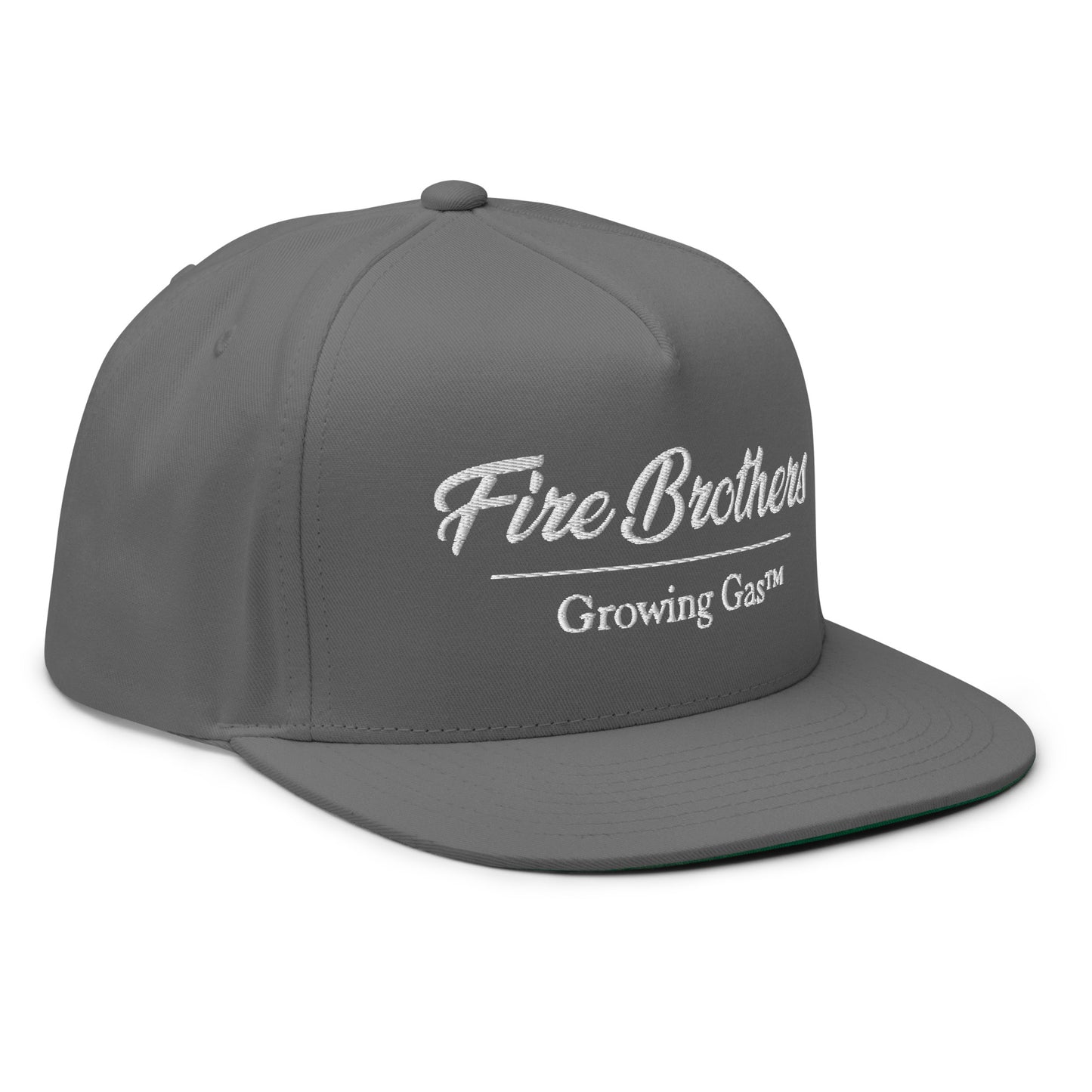 Grey Flat Bill Cap - Fire Brothers