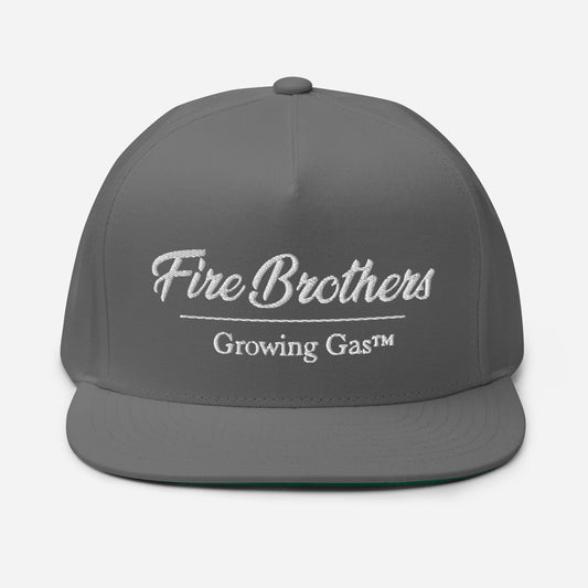 Grey Flat Bill Cap - Fire Brothers